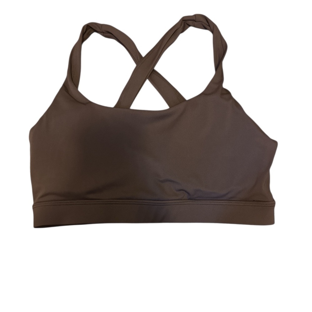 Chocolate Brown Cross Back Sports Bra 🤎